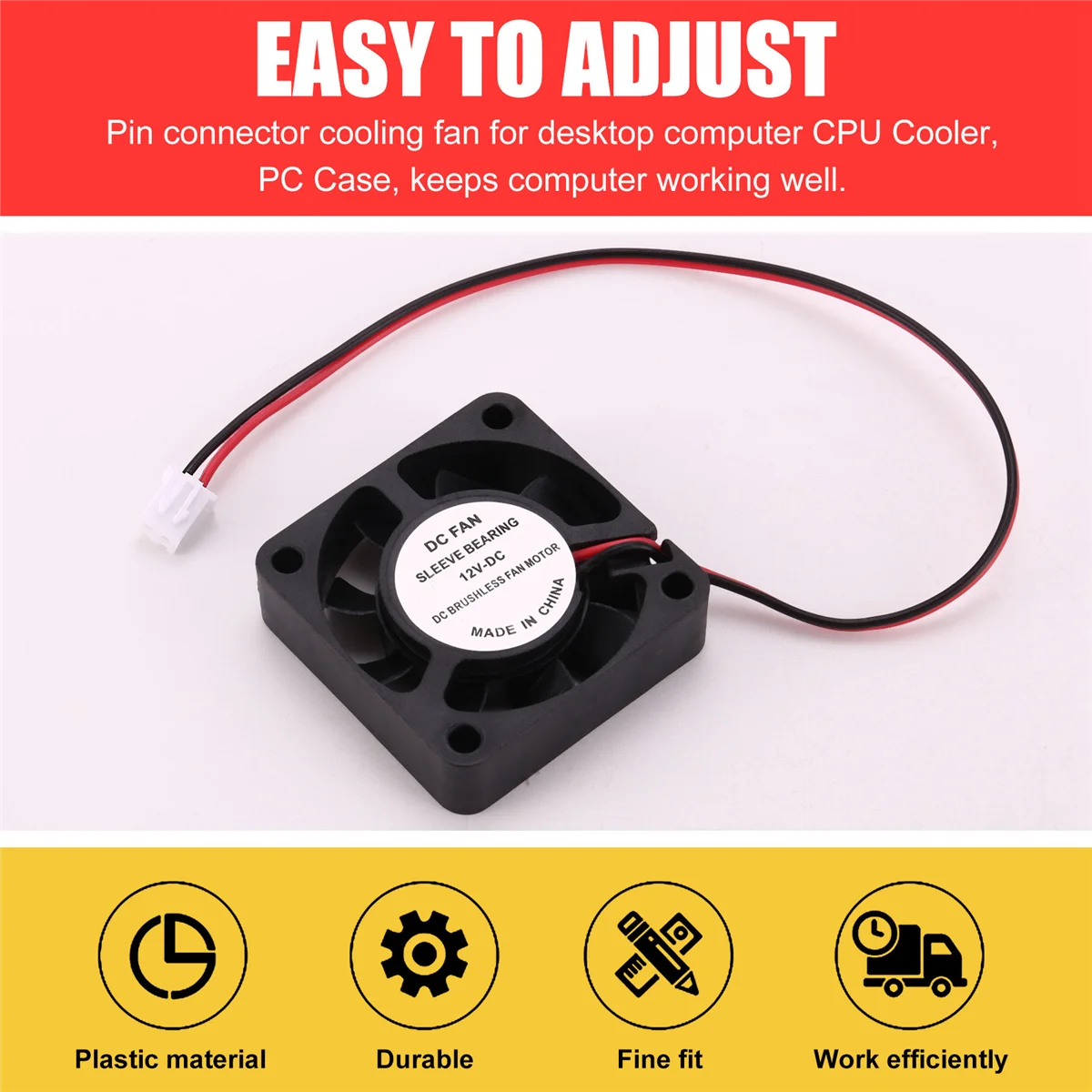 ใหม่ล่าสุด 40 มม. x 40 มม. x 10 มม. 4010 9 ใบมีด Brushless DC 12V พัดลมระบายความร้อน