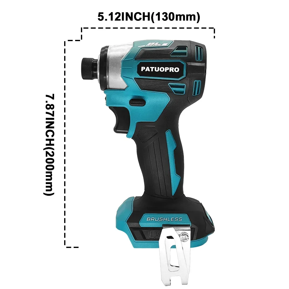 5-Speed Brushless ไขควงไฟฟ้า 1/4 "ไขควงกระแทกไร้สายสว่านไฟฟ้าสําหรับ Makita 18V แบตเตอรี่ (ไม่มีแบตเตอรี่)