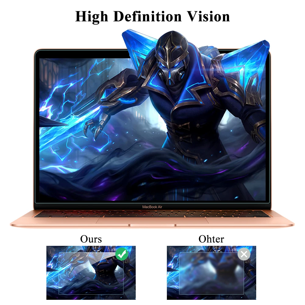 Protector de pantalla para MacBook todos los modelos Air 13 M1 M2 Pro 13 14 15 16 Touch Bar Max cubierta HD película suave accesorios de protección