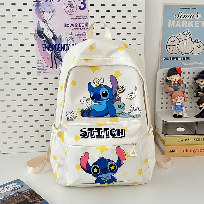 Stitch Print Backpack, Large Capacity SchoolBag, Ideal for Daily & Travel Essentials, Gift Bag, School Backpack, Travel Daypack