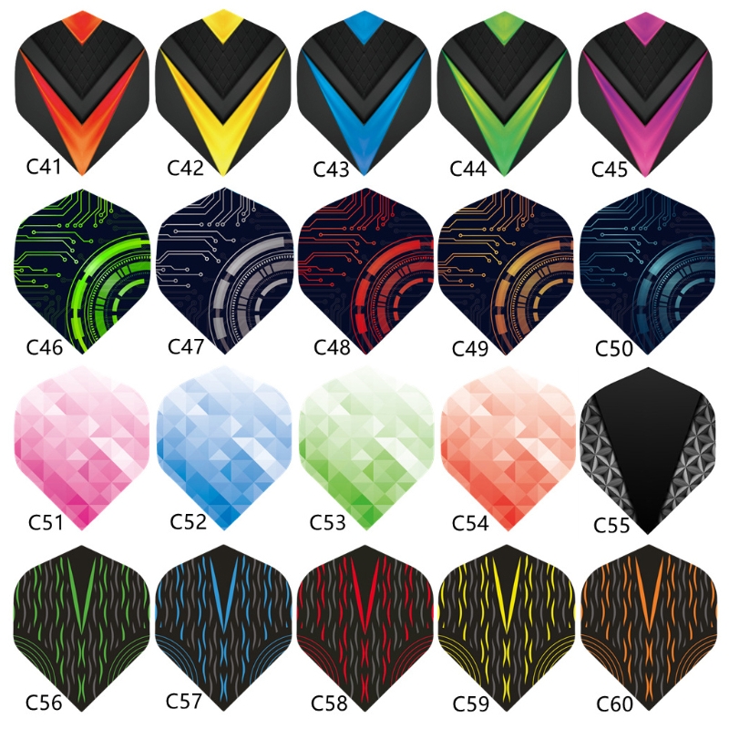 30Pcs/Set Standard Dart Flights Professional Darts Accessories Kit PET Flight Durable Feather Replacement Tail Wing
