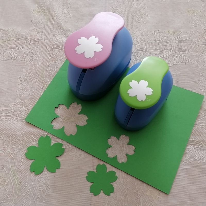 49mm 37mm 2.5cm 1.6cm 사쿠라 꽃잎 공예 구멍 펀치 스크랩북 학교 종이 펀처 EVA 절단 도구 어린이 DIY 커터