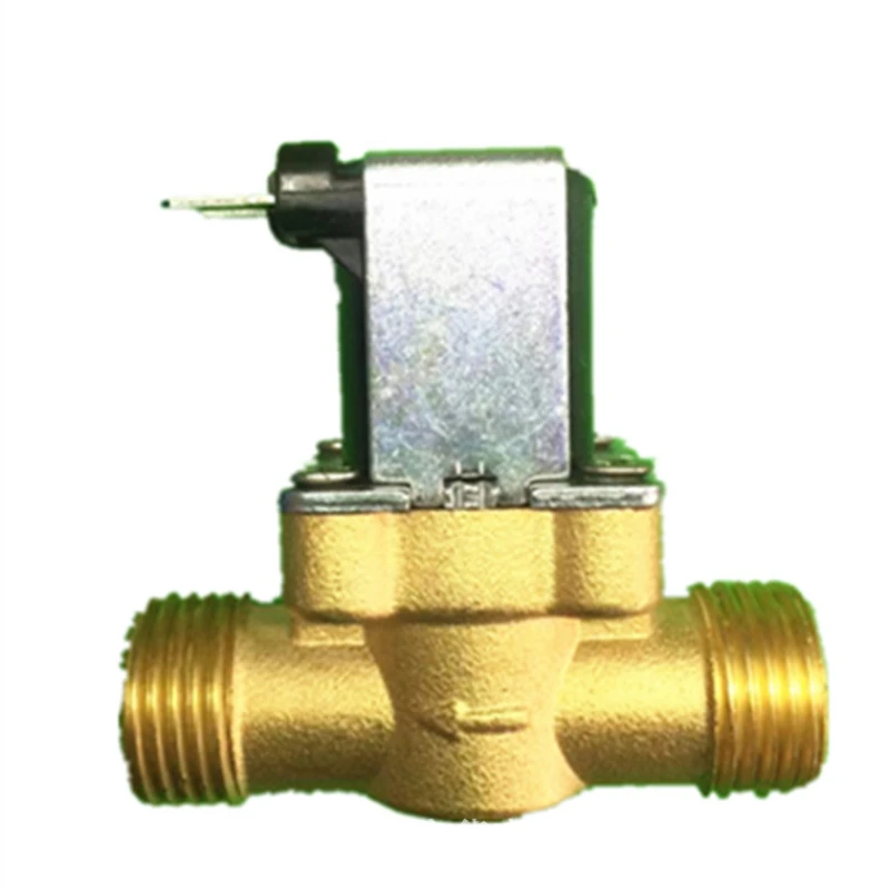 Messing elektrisch vierkwart parallel dubbel extern draadlichaam geheel koper normaal gesloten inlaatmagneetventiel warm water op zonne-energie
