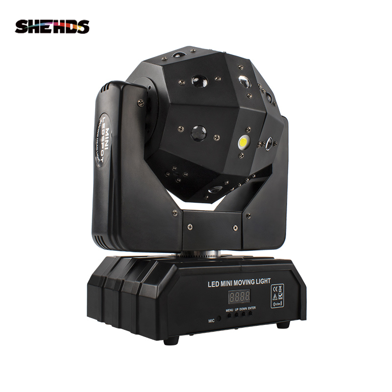 SHEHDS 1 Stück LED Strahl RGBW 16X3W Fußball Moving Head Licht Rot Grün Scanner für Party Disco Weihnachten Bar Licht