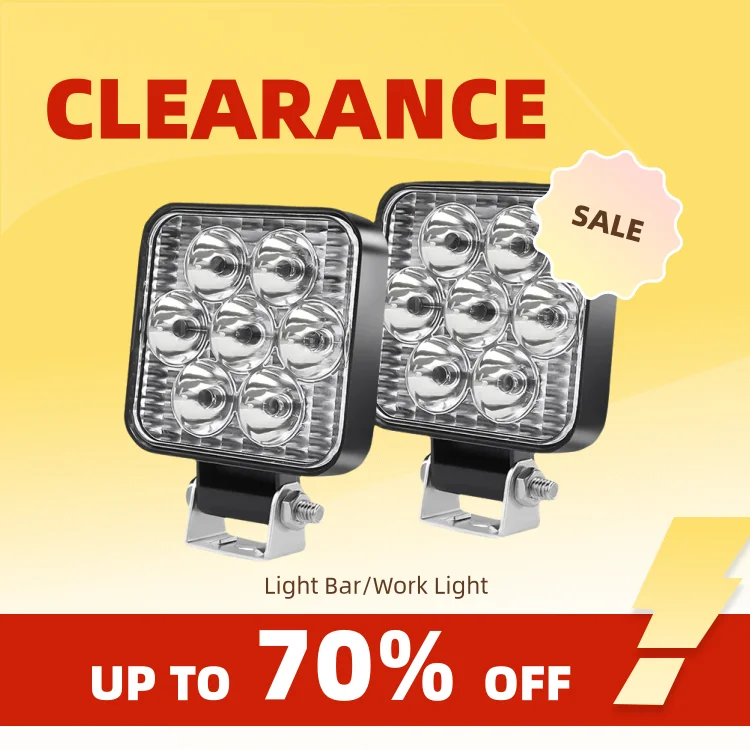 Clearance_CO LIGHT 2.5 ''LED Lâmpada de ponto de luz de trabalho Offroad Caminhão Trator Barco SUV UTE 12V 24V 8000LM 6000K Condução Lâmpada de nevoeiro Carro Ac