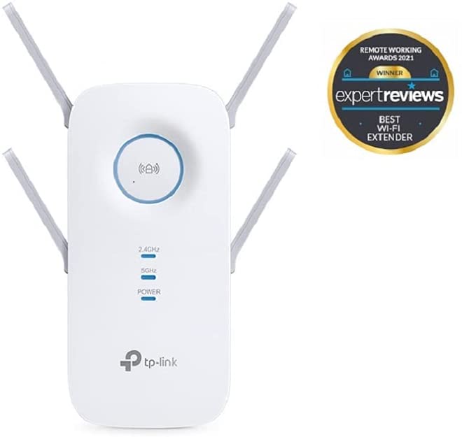 Tp-link Universal Dual Band Range Extender, Broadband/Wi-Fi Extender, Wi-Fi Booster/Hotspot dengan 1 Gigabit Port dan 4 Antena