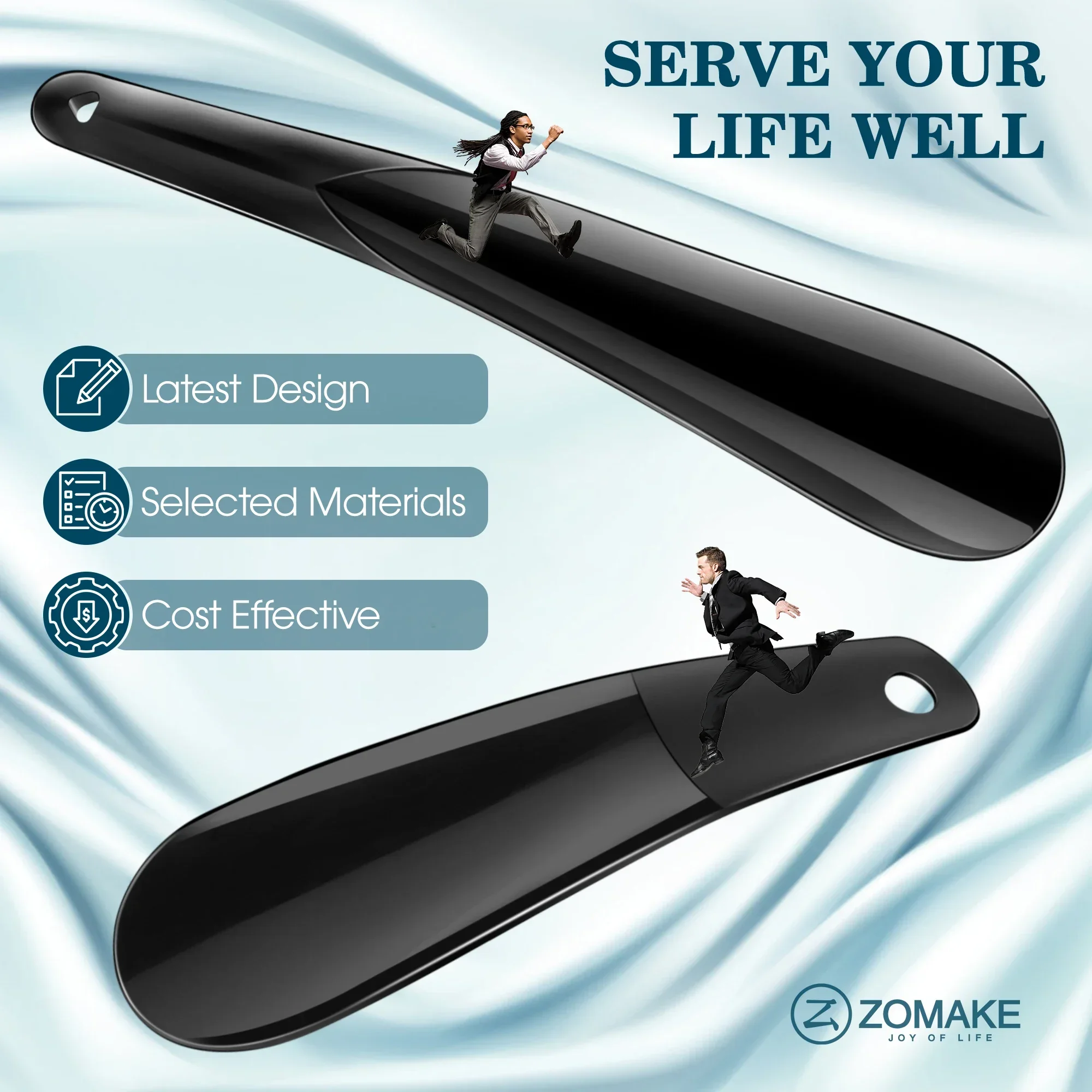 16/20cm portátil mini profissional sapato chifre durável colher de plástico em forma crianças sapato mudando assistente flexível sapato levantador