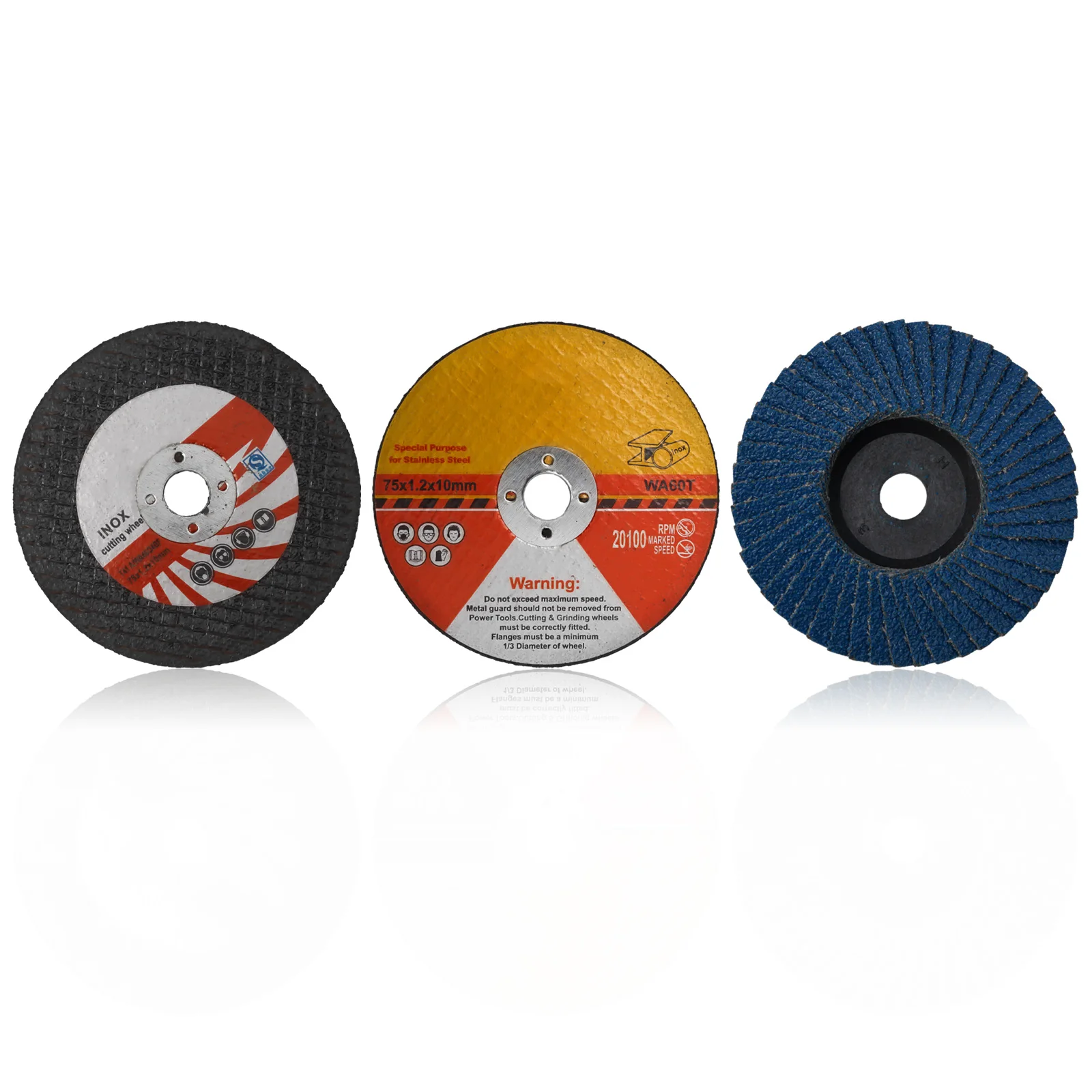 15pc 75mm Circular Resin Saw Blade Grinding Wheel Cutting Disc For Angle Grinder Double Mesh Resin Cutting Blade Sanding Wheel