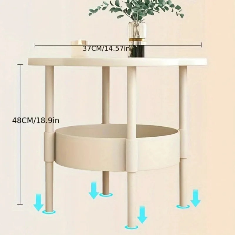 Four-leaf Clover Sofa Side Several Bedroom Small Table Home Living Room Storage Table Creative Balcony Double Layer Coffee Table