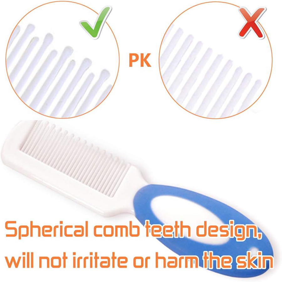 Conjunto de escova de cabelo para bebês, conjunto de escova de cerdas macias para recém-nascidos, presente, acessórios de cuidados com o bebê, pente macio para banho infantil
