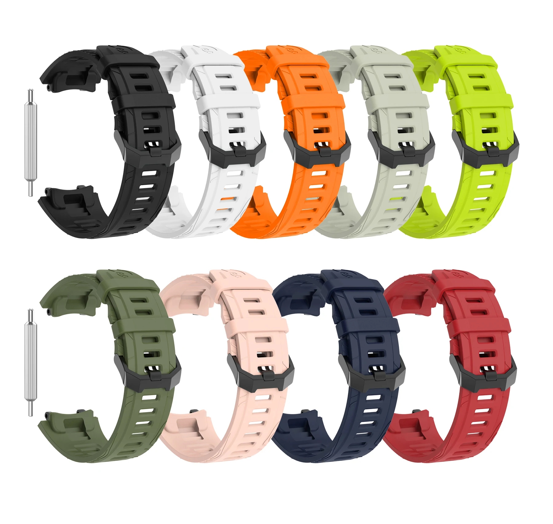 Pulseira de silicone oficial para huami amazfit T-REX 3 com ferramentas pulseira esportiva pulseiras de relógio inteligente acessórios para amazfit T-REX3