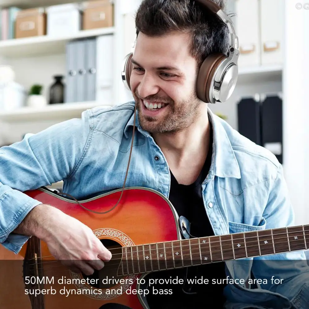 Oneodio Pro 30 auriculares profesionales para estudio DJ con micrófono sobre la oreja auriculares con cable monitores HiFi auriculares plegables para juegos
