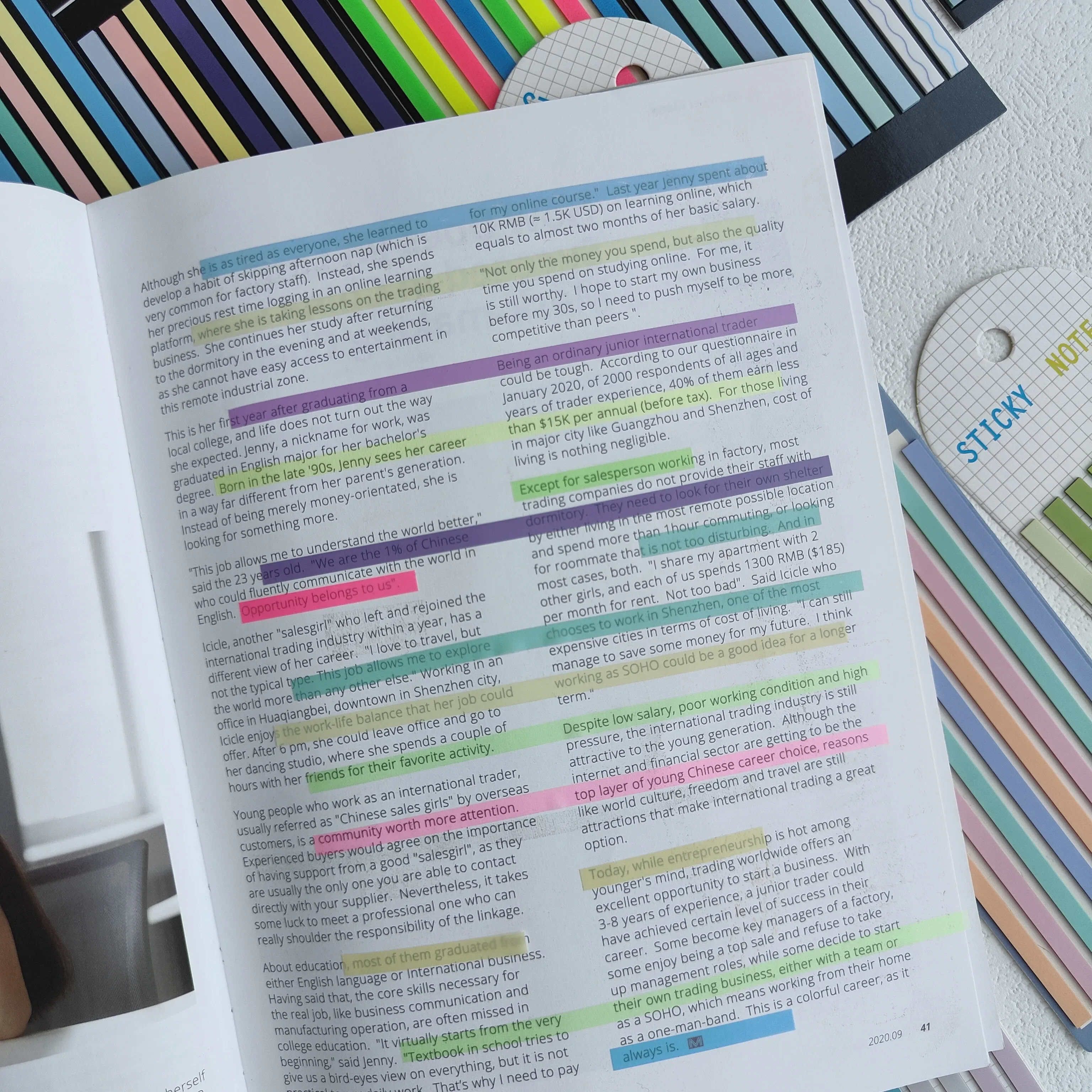 160 Sheets Transparent Sticky Notes Self-Adhesive Reading Annotation for Books Notepad Bookmarks Memo Pad Index Tabs
