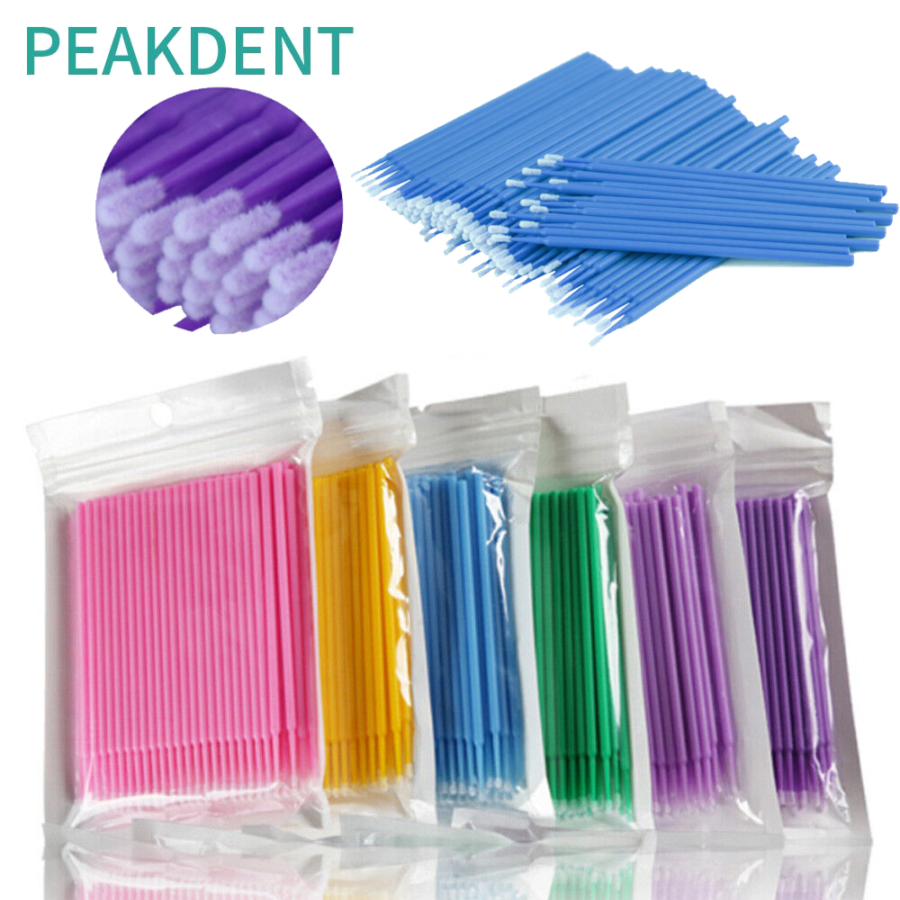 100 шт./пакет, одноразовые микрокисти для стоматологии, аппликаторы для макияжа, кисть для зубов, для ухода за полостью рта, материалы для стоматолога