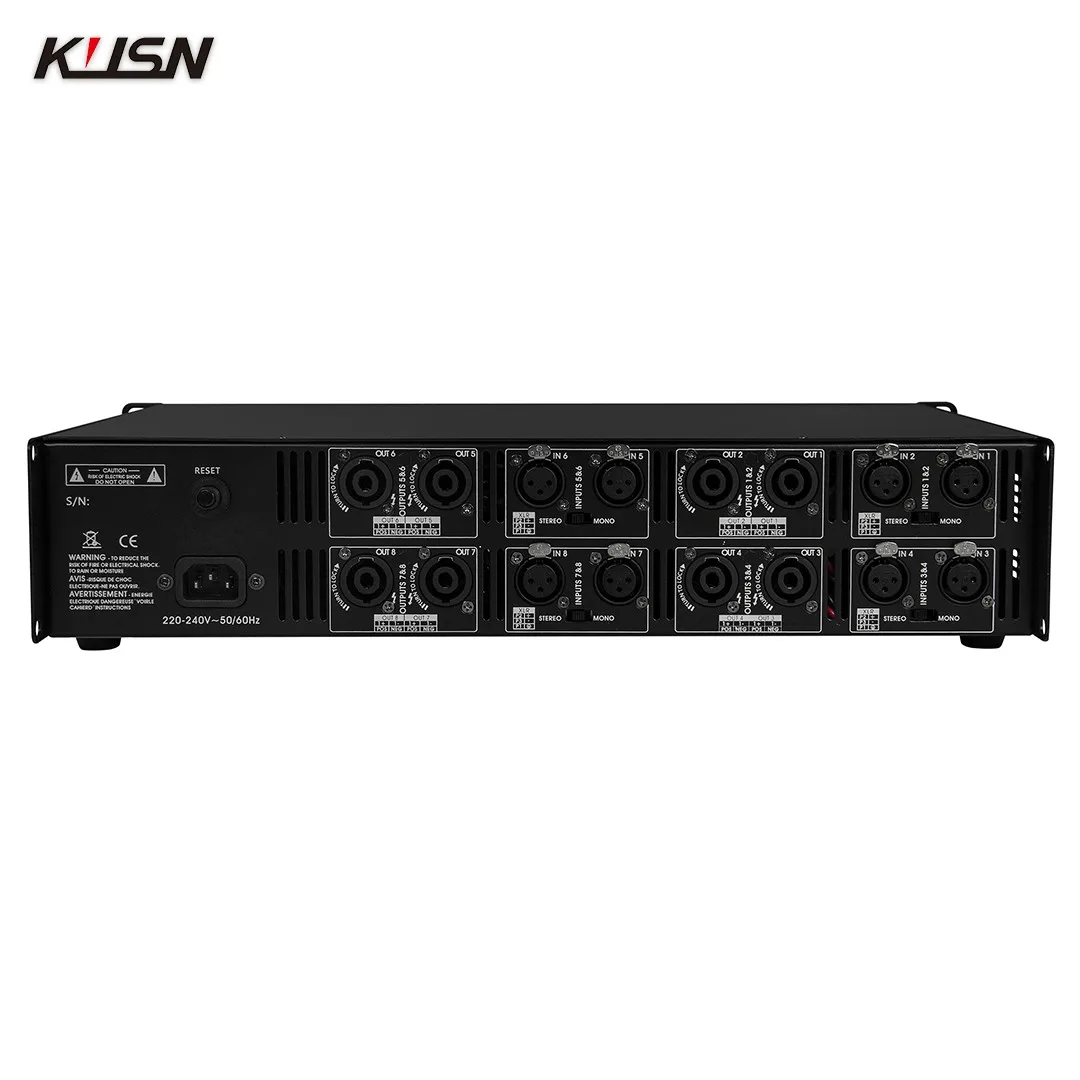 300Wx8 8 Ohm Professional CLASS D Digital Amplifier Stereo Power Factor Correction High-End Large Performances Bars Party