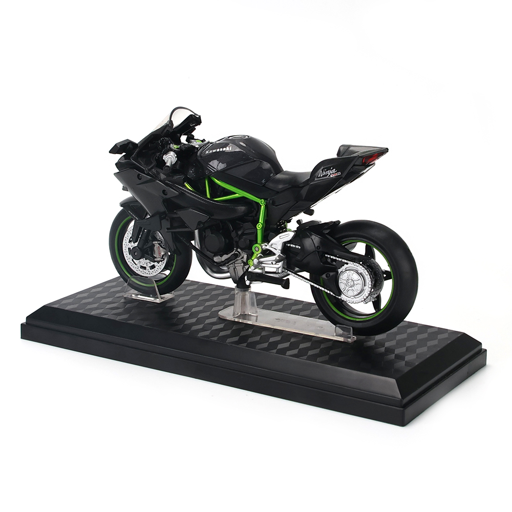 MSZ CCA 1:12 Kawasaki Ninja H2R con modelo de motocicleta de coche fundido a presión de aleación base, regalo de juguete, modelo de motocicleta estática fundida a presión