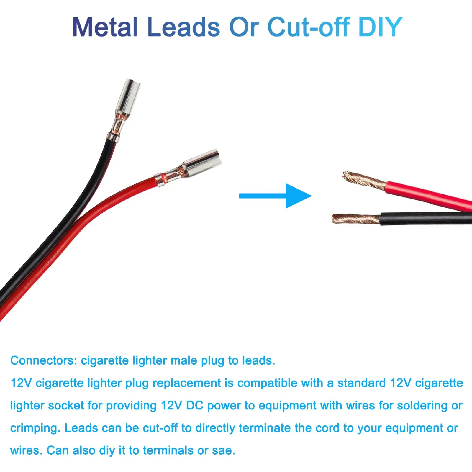 Draagbare 12V Aan Uit Schakelaar Knop voor autolader Verlengkabel Socket Cord Auto sigarettenaansteker plug kabel mannelijke connector