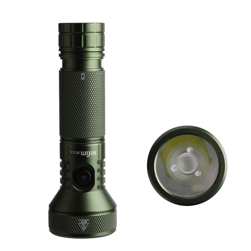 Sofirn IF22A LED Flashlight 21700 USB C 3A SFT40 2100lm 680M Throw Rechargeable Powerful Reverse Charging Torch Outdoor