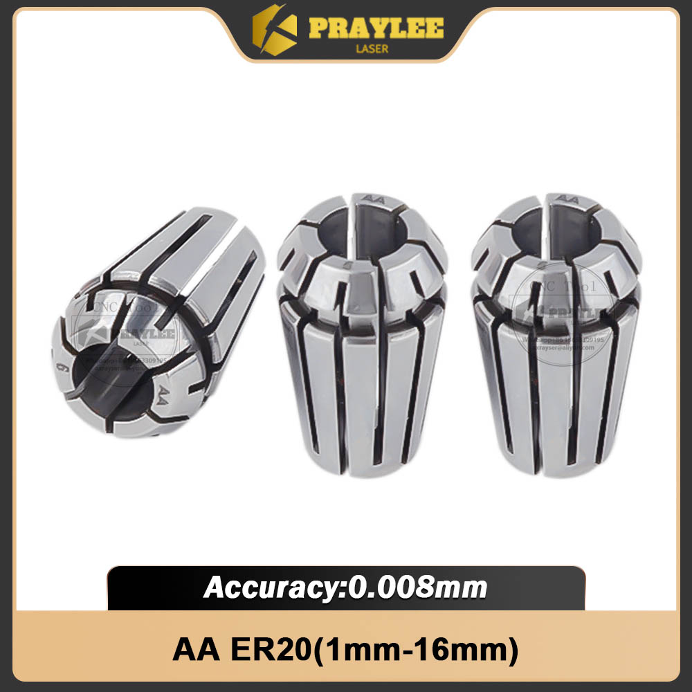 Цанговый патрон ER20 ER 0,008 AA 1 мм-16 мм Цанга ER20 Высокоточный цанговый держатель инструмента Кронштейн Инструмент