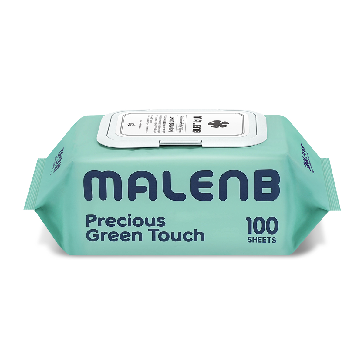 [마렌비] 그린 물티슈 100매 20팩 고평량 엠보싱 캡 아기물티슈