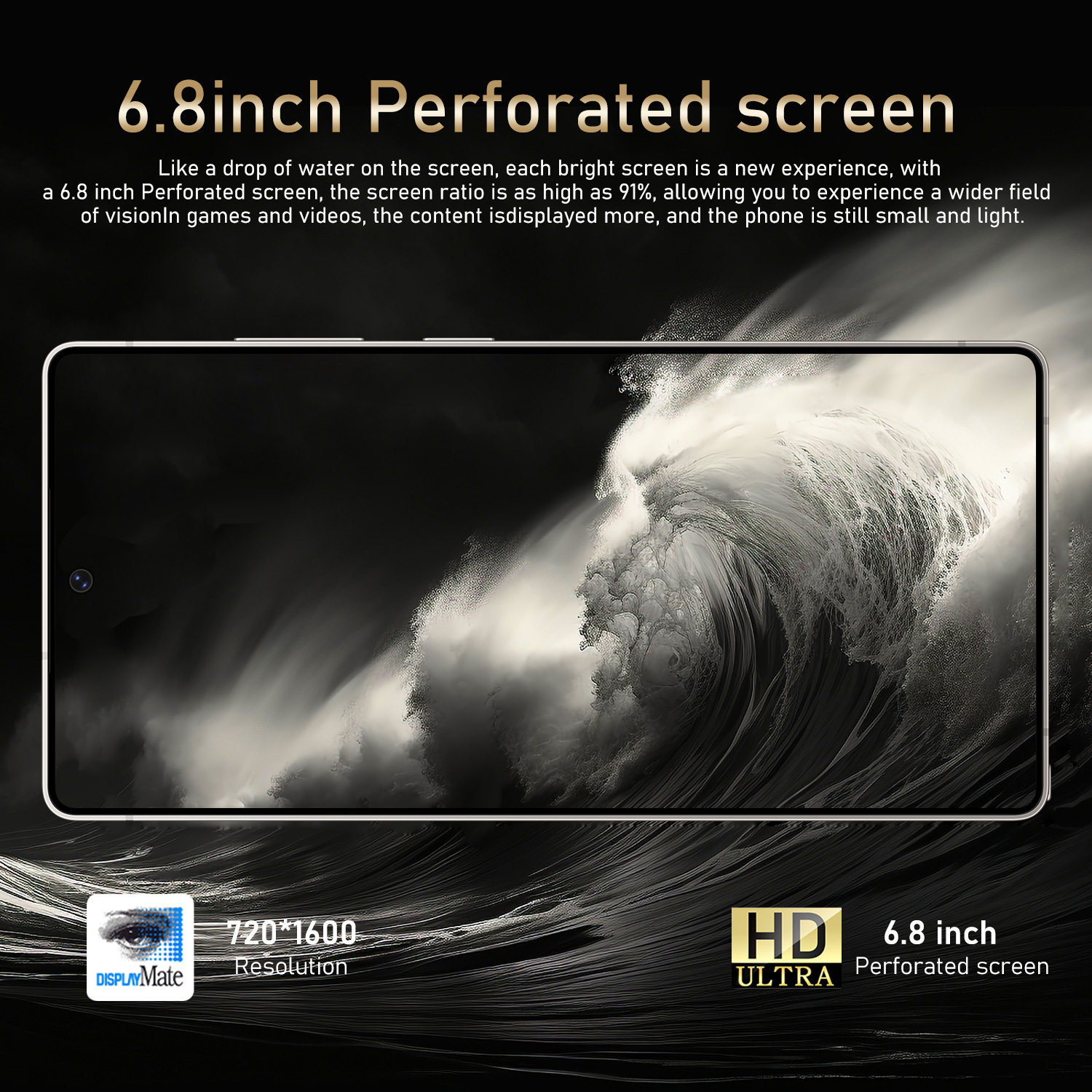 FUFFI S24 Pro Smartphone Cellphone Android 12 6.8inch Screen,8+256GB 16+32MP Mobile phone 4100mAh Google Play Store Phone