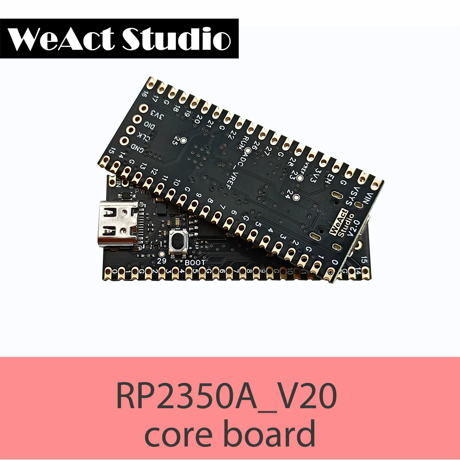 WeAct RP2350A_V20 reemplaza completamente el original PICO2 Raspberry Pi RP2350 RISC-V Hazard3 520KByte SRAM 4or16MByte QSPI Flas