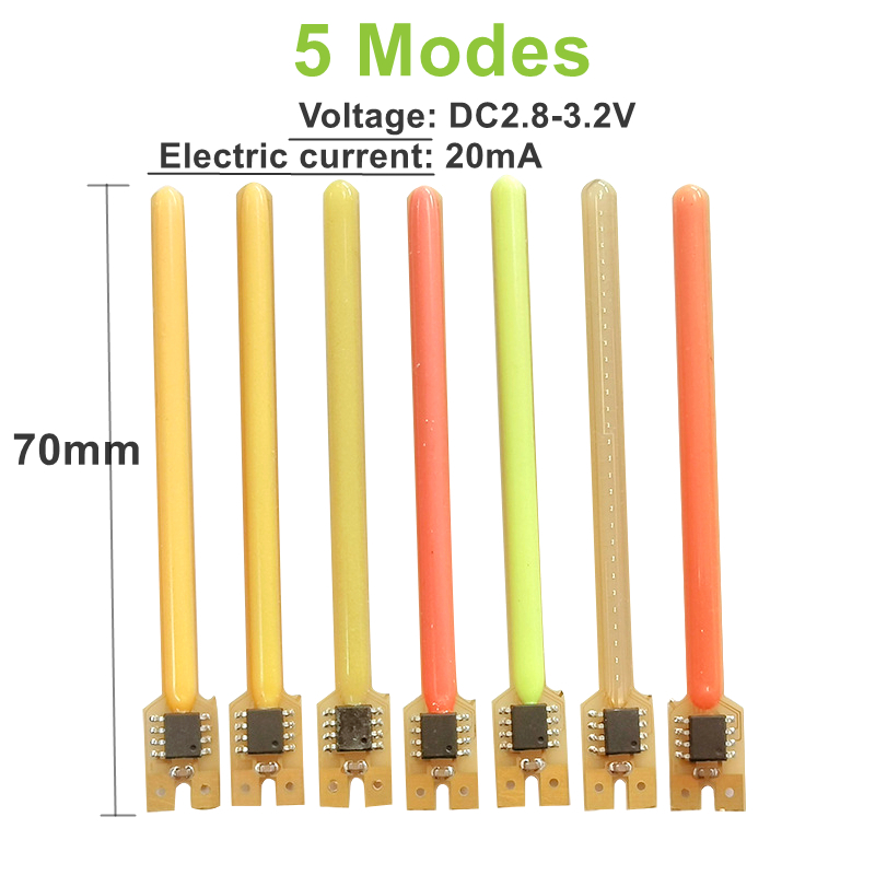 5PCS/Box 5 Modes LED Meteor Shower Flowing Water Lamp DC 3V LED COB Filament Diodes Parts Incandescent Light Accessories 40/59MM