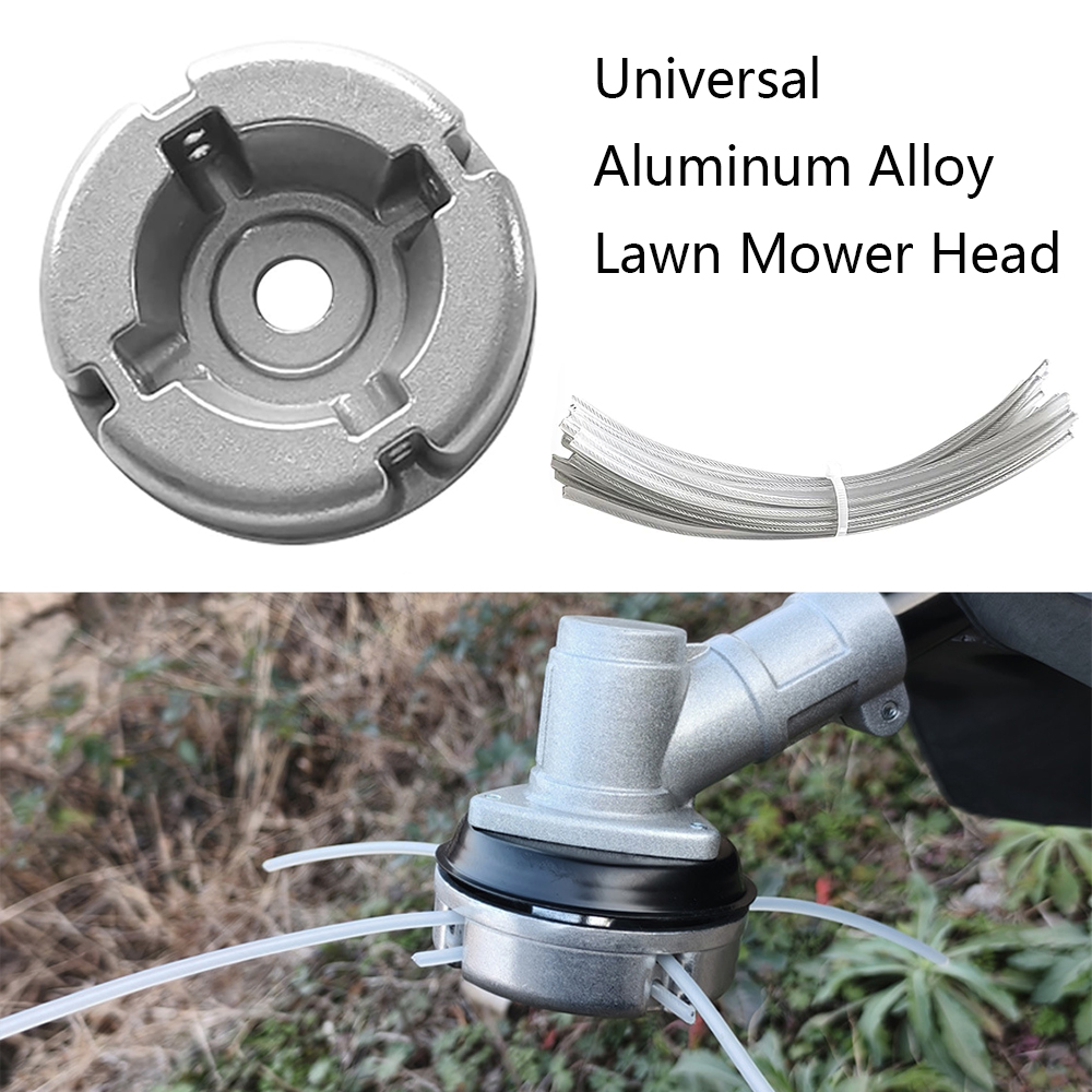 Universal Aluminum Alloy Lawn Mower Head and Replacement Nylon Steel for Lawn Mowing Line Lawn Mower Weed Head Accessories