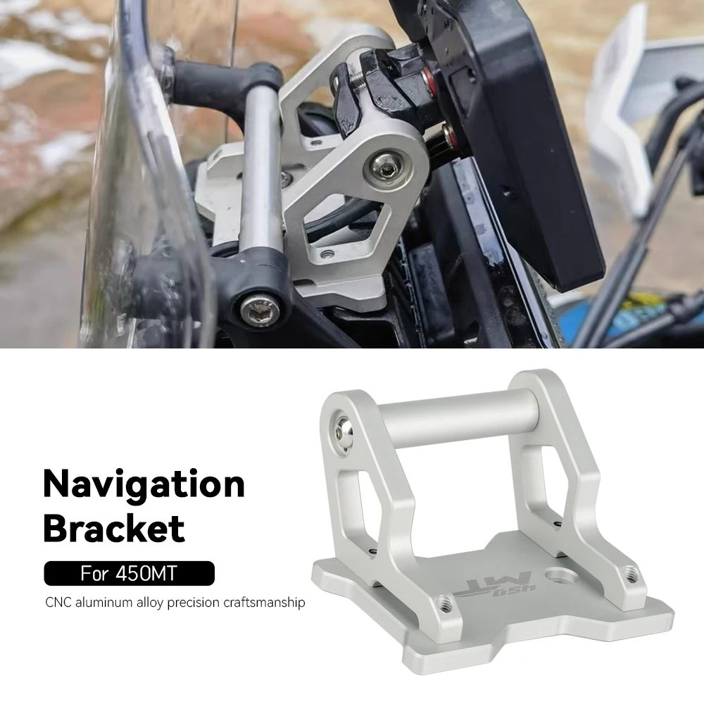 Para CFMOTO 450MT 450 MT 2024 2025 accesorios de motocicleta CNC aluminio GPS soporte de teléfono soporte de navegación nuevo soporte de extensión