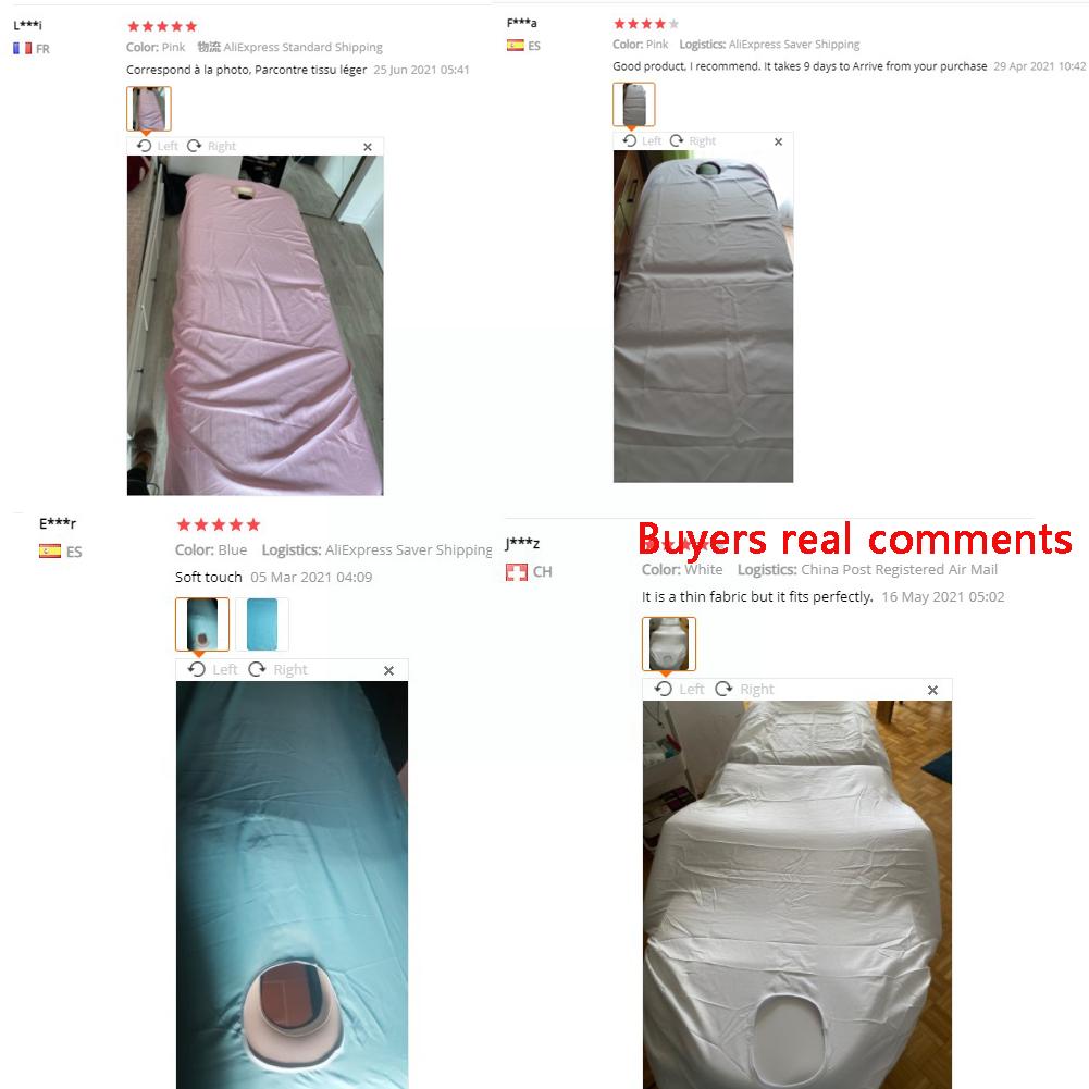 Mesa de masaje de Color puro, sábana ajustable elástica para masaje completo, Spa, banda de goma para cama, cubierta con orificio, cubierta para la cara, tratamiento del aliento W Z2j8