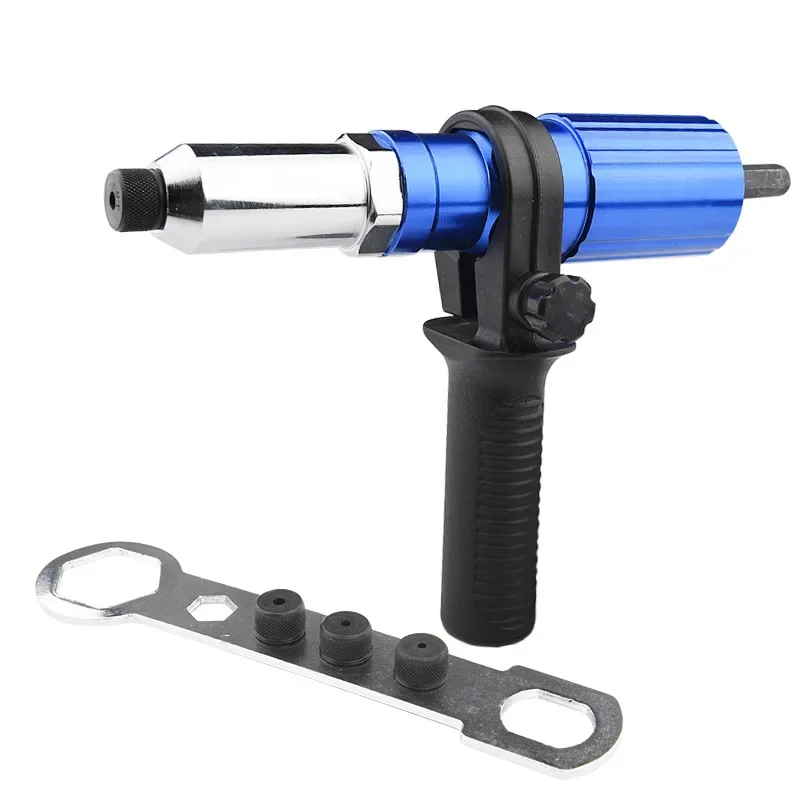 New Electric Rivet Gun Adapter 2.4mm-4.8mm Rivet Nut Gun Drill Adapter Cordless Riveting Tool Insert Nut Pull Rivet Insert Tool