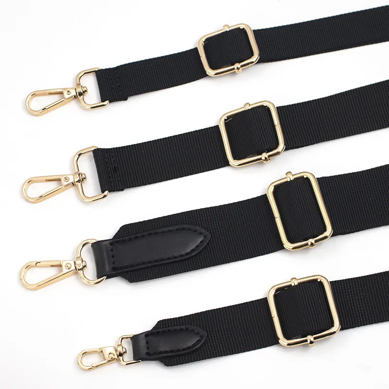 130 CM Nylon Schwarz Farbe Handtaschen Strap Schulter Tasche Strap Gürtel Für Taschen Einstellbare Ersatz Tasche Griffe Tasche Zubehör 2022