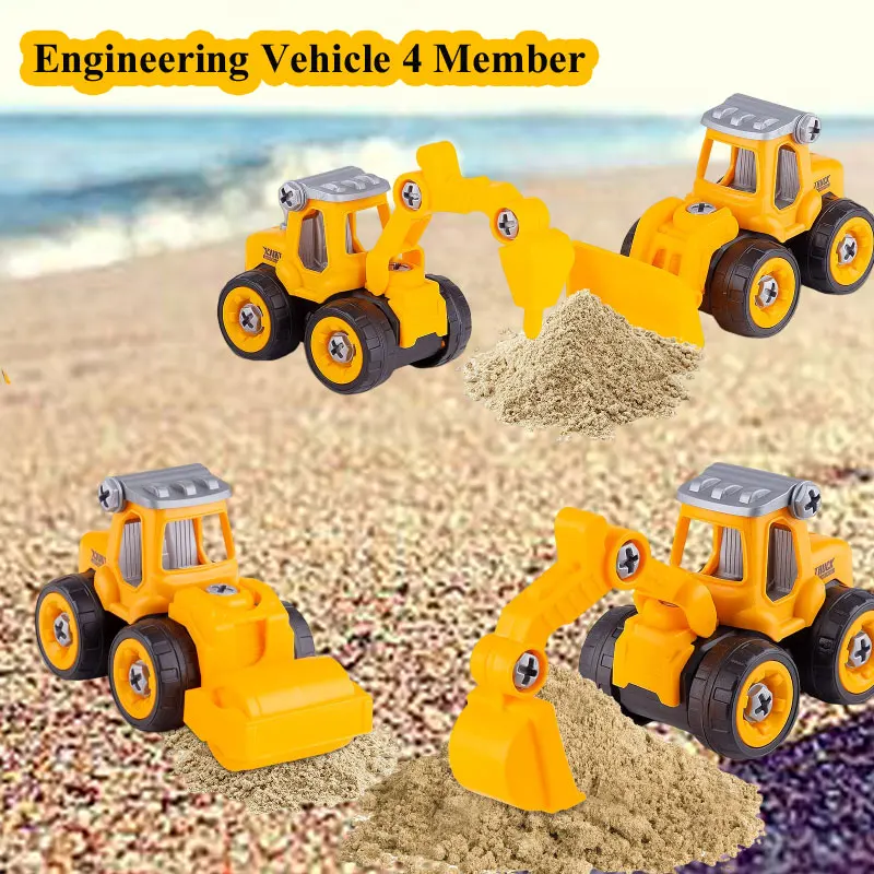 Giocattolo per escavatore a vite per dado per camion fai-da-te per ingegneria in miniatura per bambini per regalo modello di auto/camion educativo per bambini