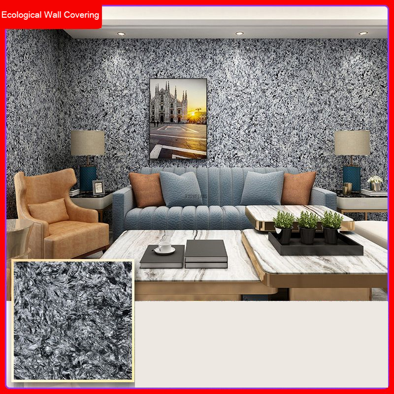Liquid Wallpaper Ecological Wall Silk Plaster Ecological Mud Household Tv Fiber Coating Self Brushing Background Waterproof 3D