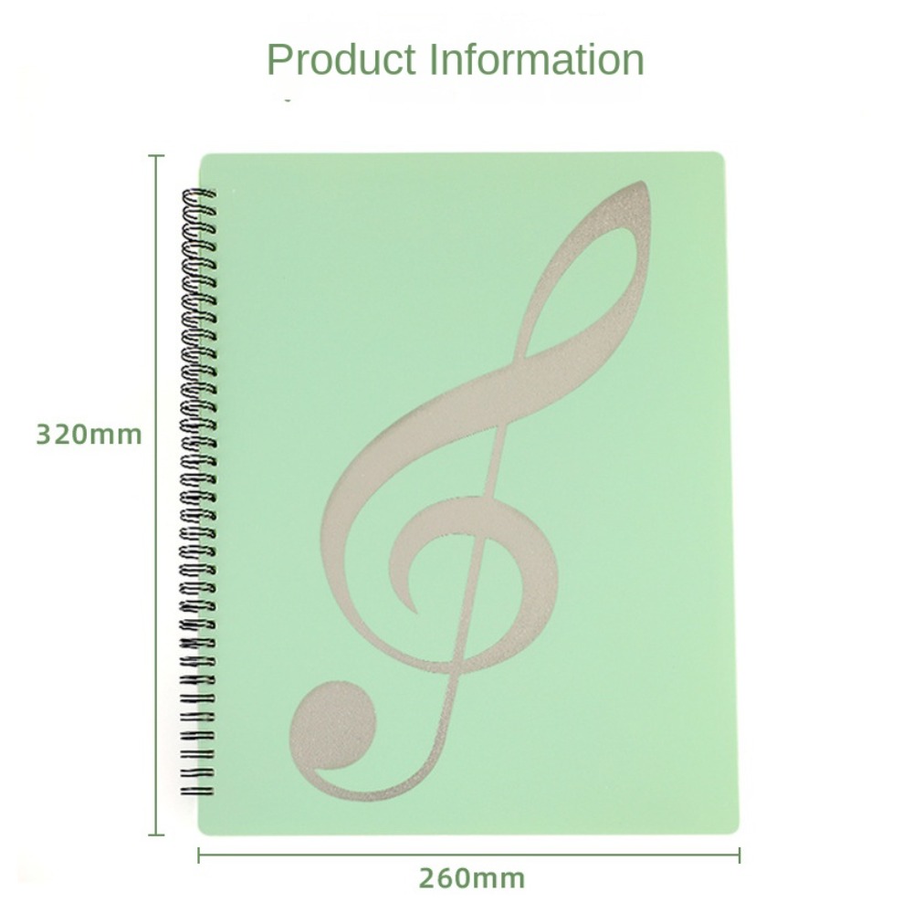 Flexible Multi-layer Music Score Folder Detachable 40 Pages Piano Music Score Folder Fits Letter Size Writable