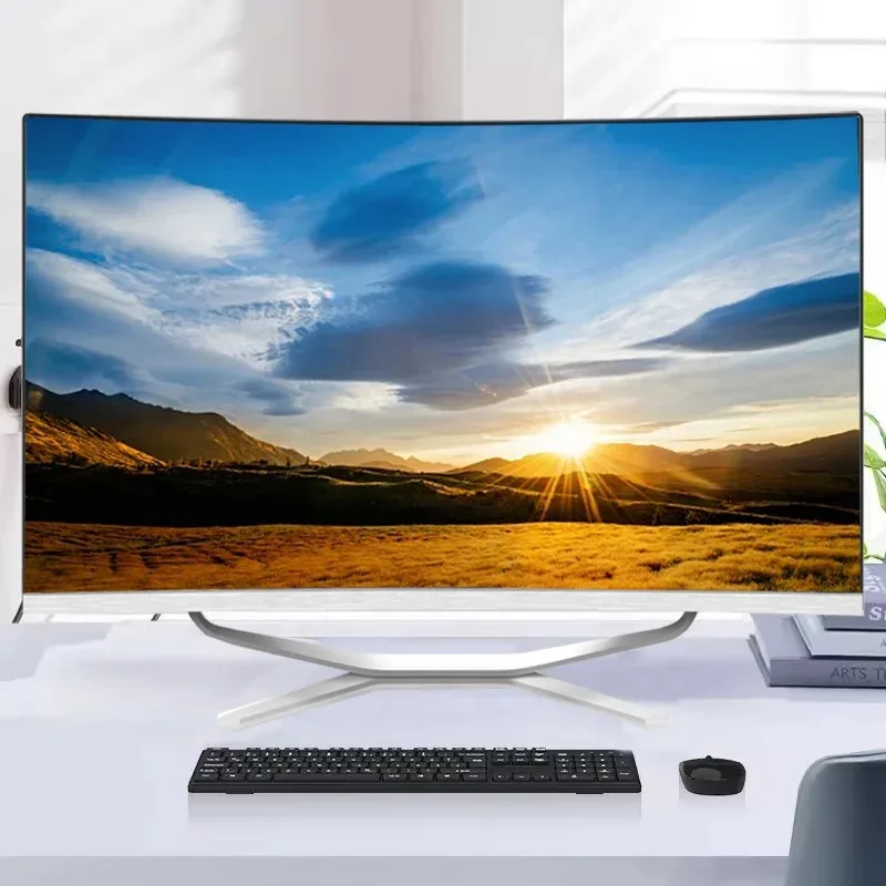 27inch Curved Screen Gaming PC All In One Core I5 8GB 256GB SSD All In One Desktop Computer AIO GTX1050ti GTX 1660S For Optional