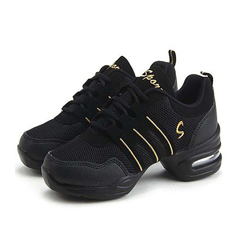 Tênis feminino esportes recurso sola macia respiração sapatos de dança mulher sapatos de prática moderna dança jazz sapatos saltos para mulher