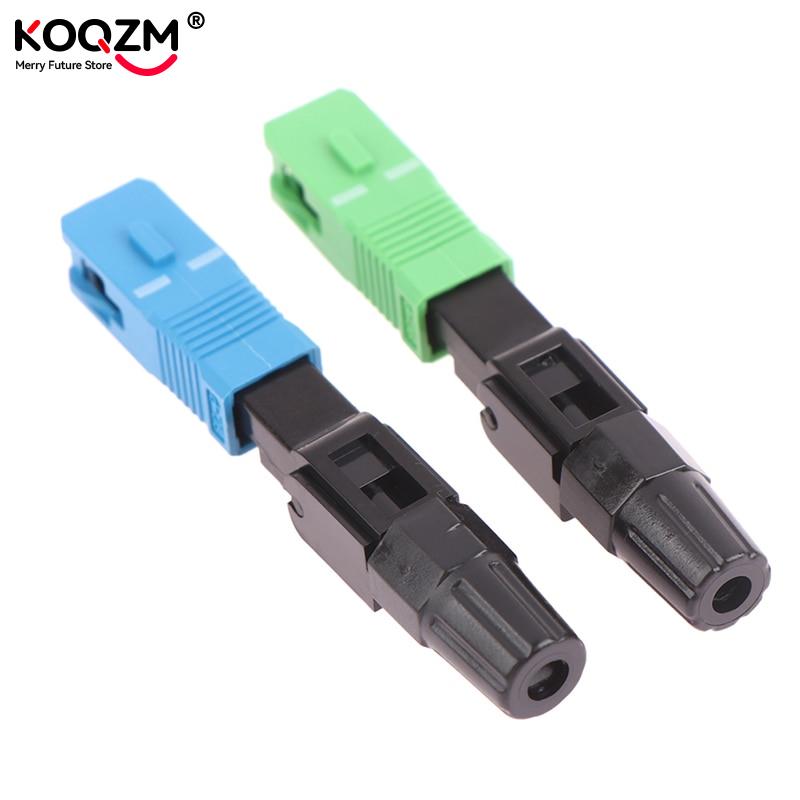 Conector rápido de fibra óptica SC APC integrado, adaptador de modo único FTTH, montaje de campo, 5 piezas