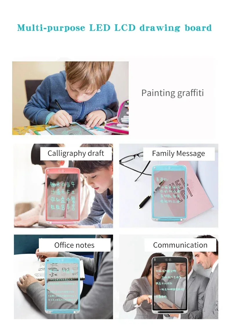 Juguetes para niños, tablero de dibujo electrónico de 4,4 pulgadas, pantalla LCD, escritura, tabletas de dibujo gráfico Digital, almohadilla de escritura a mano electrónica