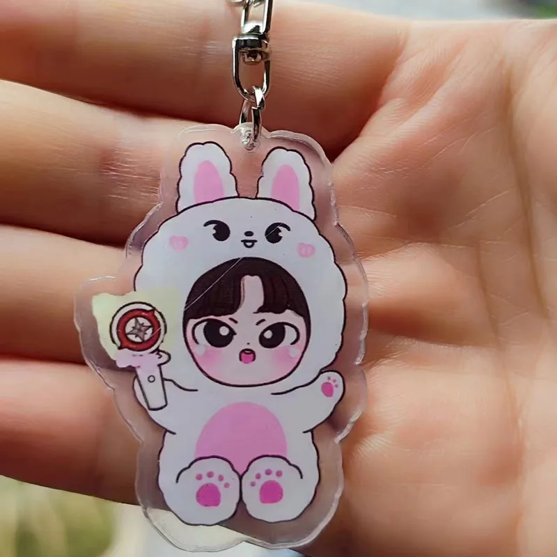 แฟชั่นอะนิเมะพวงกุญแจผู้หญิงผู้ชาย Key CHAIN การ์ตูนคู่ด้านจี้ผู้ถือเครื่องประดับอะคริลิคสําหรับของขวัญวันเกิดเด็ก