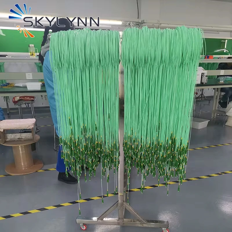 FTTH Jarretiere 1.6mm 3.5m Aqua G657A2 Fibra Optica Patch Cable Green Jumper SC Simplex SM SX SCAPC Optical Fiber Patch Cord