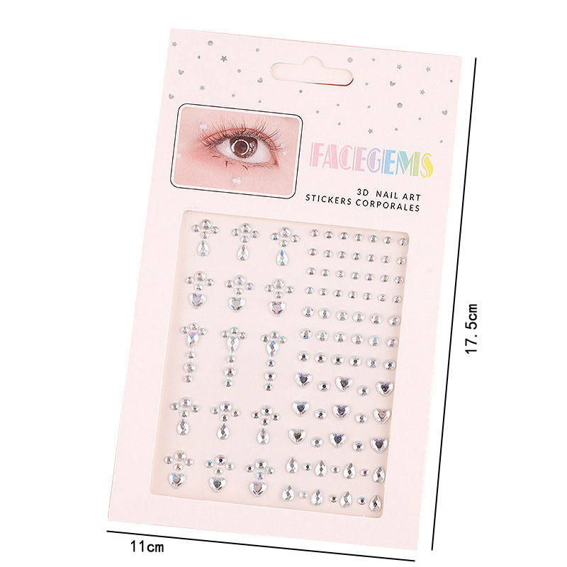ジュエリー作り用の装飾的な自己接着剤,装飾的な手工芸品の装飾,マニキュア,ボディ,メイクアップ,1枚