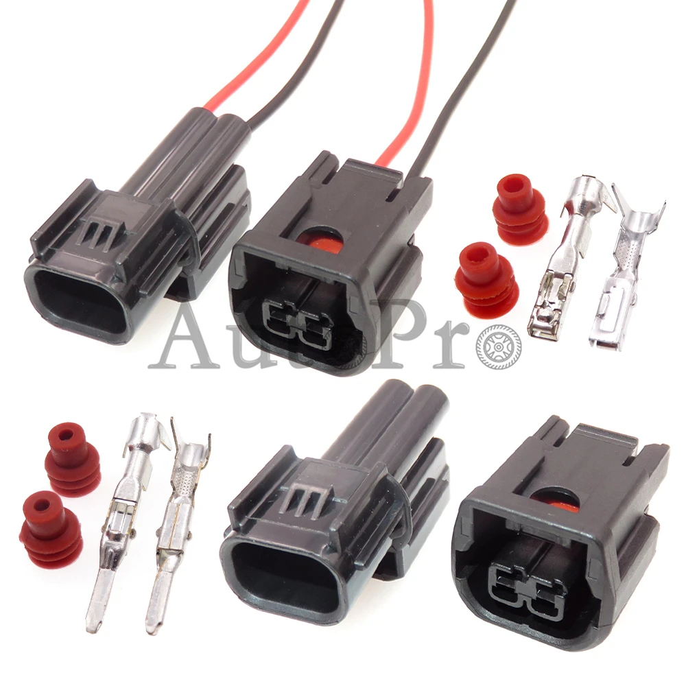 Juego de enchufes de Cable para lámpara antiniebla de automóvil, Conector de carcasa de plástico para Honda, 2 orificios, 6181-6851, 6189-7408, 1 Juego