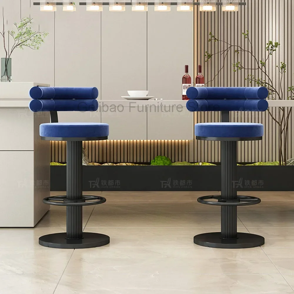Luxo ajustável banquetas balcão cozinha minimalista designer salão de beleza alta cadeiras jantar mesas recepção móveis modernos