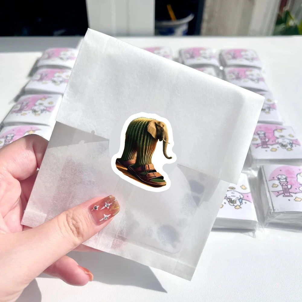 500 uds/rollo Tung Sahur Italian Brainrot AI Abstrac pegatinas de sellado DIY calcomanías para ordenador portátil decoración Stiker juguetes de regalo de recompensa