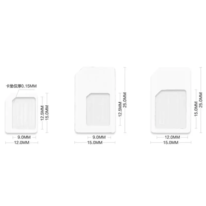 การ์ด NanoSIM เป็นตัวแปลงอะแดปเตอร์มาตรฐาน Micro สำหรับอะแดปเตอร์ซิมการ์ดโทรศัพท์