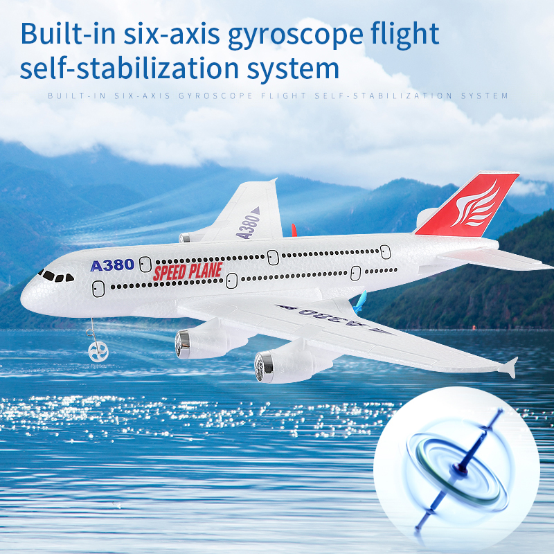 Hot Gyro เครื่องบิน Airbus A380 RC เครื่องบินโฟมของเล่น 2.4G เครื่องบินปีกคงที่ของเล่นกลางแจ้ง Drone Easy Fly ของขวัญเด็ก