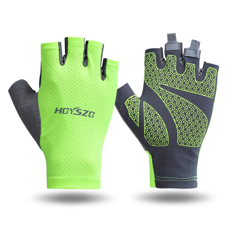 Guantes de ciclismo de verano sin dedos Fitness pesca mujeres hombres primavera gimnasio transpirable antideslizante Yoga elástico deporte bicicleta guantes
