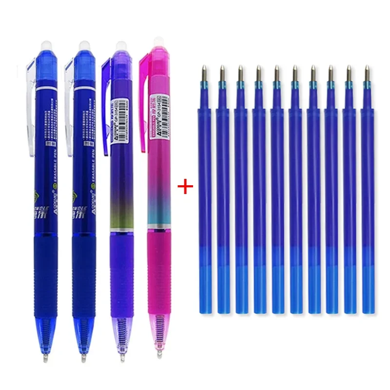 Công Suất Lớn Mực Xong Xóa Được Bút 0.5Mm Đẩy Tự Động Bút Gel Có Thể Giặt Tay Cầm Ma Thuật Viết Xong Xóa Được Nạp Lại Cần Viết Dài Hơn Trường