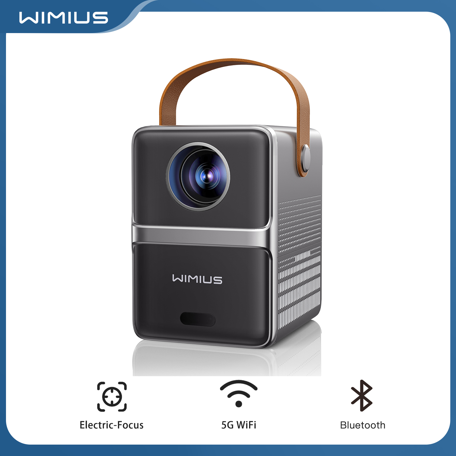 Wimius projetor portátil 18000 lúmens 5g wifi bluetooth projetor de teatro suporte full hd 1080p display projetor de cinema em casa